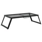 Foldable Camping Grill Folding Black 58 x 31 x 2 cm Alloy Steel