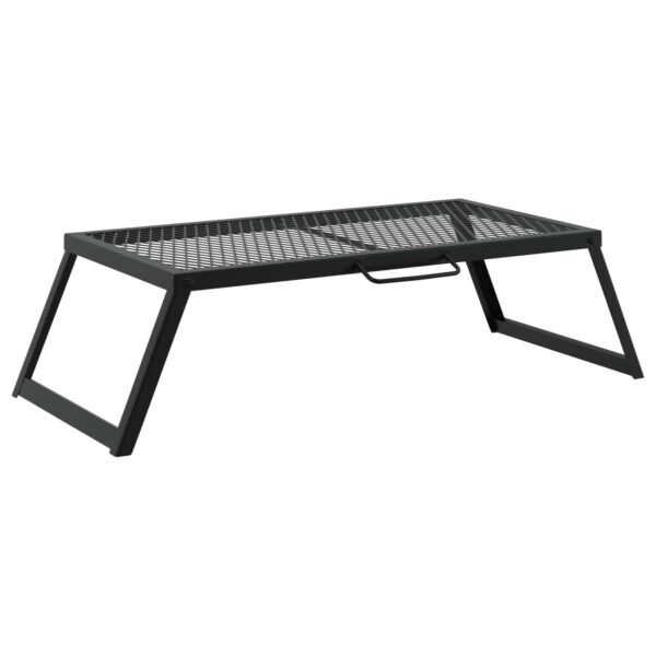 Foldable Camping Grill Folding Black 58 x 31 x 2 cm Alloy Steel