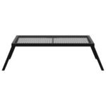 Foldable Camping Grill Folding Black 58 x 31 x 2 cm Alloy Steel