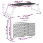 Foldable Camping Grill Folding Black 58 x 31 x 2 cm Alloy Steel