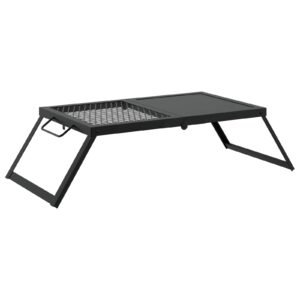 Foldable Camping Grill Black 31.5 x 26.5 x 4 cm Alloy Steel