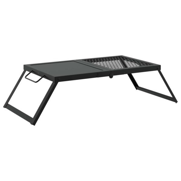 Foldable Camping Grill Black 31.5 x 26.5 x 4 cm Alloy Steel