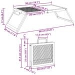Foldable Camping Grill Black 31.5 x 26.5 x 4 cm Alloy Steel