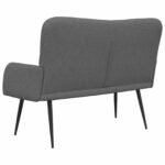 Two Seater Sofa Dark Grey 115 x 61 x 87 cm Fabric