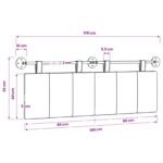 Hanging Headboard Dark Grey Fabric