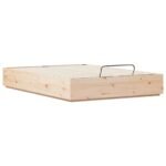 Ottoman Bed Frame Natural 135 x 190 cm Solid Pine Wood