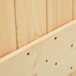Sliding Door Natural and Black 80 x 210 cm Solid Pine Wood