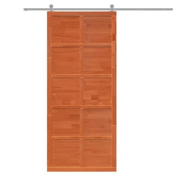 Barn Door Wax brown 100 x 2,5 x 208 cm Solid Pine Wood