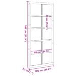 Barn Door Wax brown 100 x 2,5 x 208 cm Solid Pine Wood