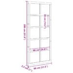 Barn Door Wax brown 80 x 2,5 x 208 cm Solid Pine Wood