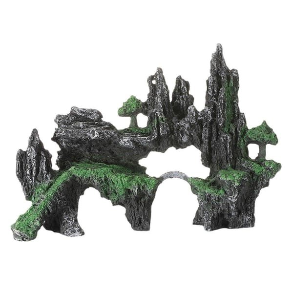 Aquarium Decoration Rock Cave Stone Ornament Fish Tank Mountain View Decor