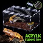 Clear Pet Box Slide Lid Reptile Breeding Habitat Panoramic View Terrarium