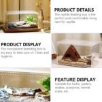 Clear Pet Box Slide Lid Reptile Breeding Habitat Panoramic View Terrarium