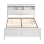 Artiss Queen Bed Frame with Storage Headboard and Footboard Wooden Bed Base White