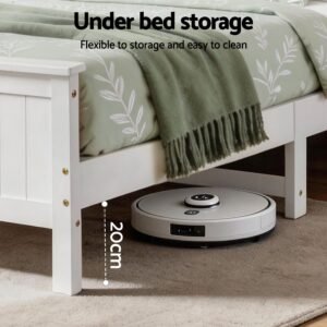 Artiss Queen Bed Frame with Storage Headboard and Footboard Wooden Bed Base White