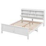 Artiss Queen Bed Frame with Storage Headboard and Footboard Wooden Bed Base White